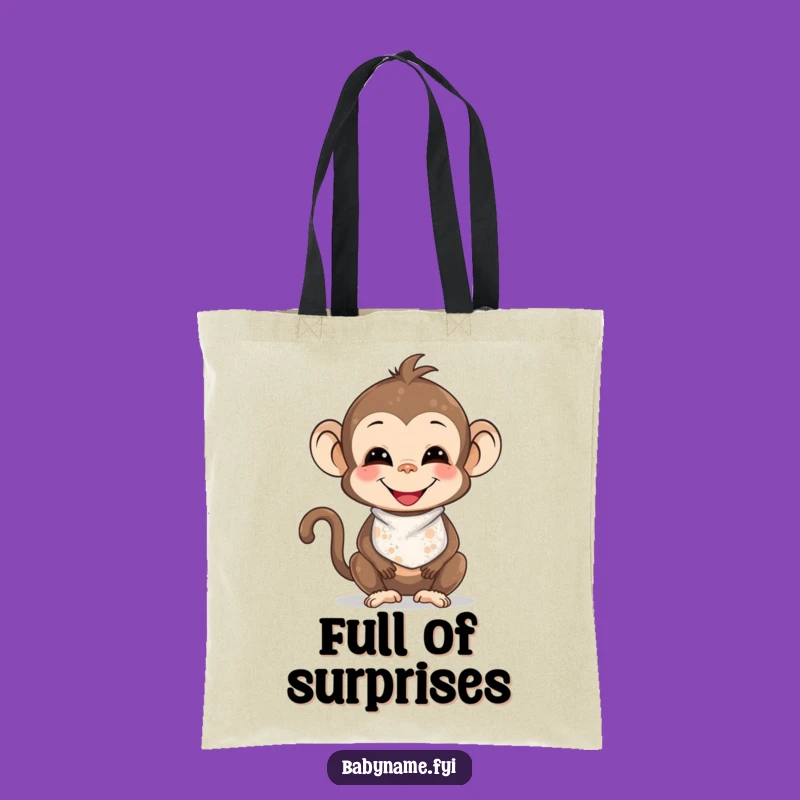 Funny Baby Monkey Messy Bib Tote Bag: Carry Fun and Smudges Everywhere