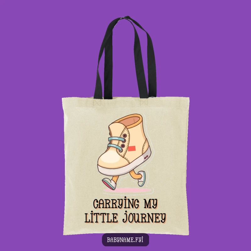 Funny Baby Shoe Walking Tote Bag - Comical New Parent Accessory