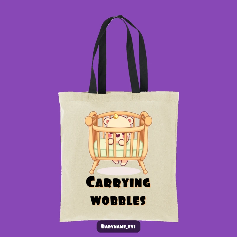 Funny Crib Railing Tote Bag - Carry Your Essentials with Parenting Humor