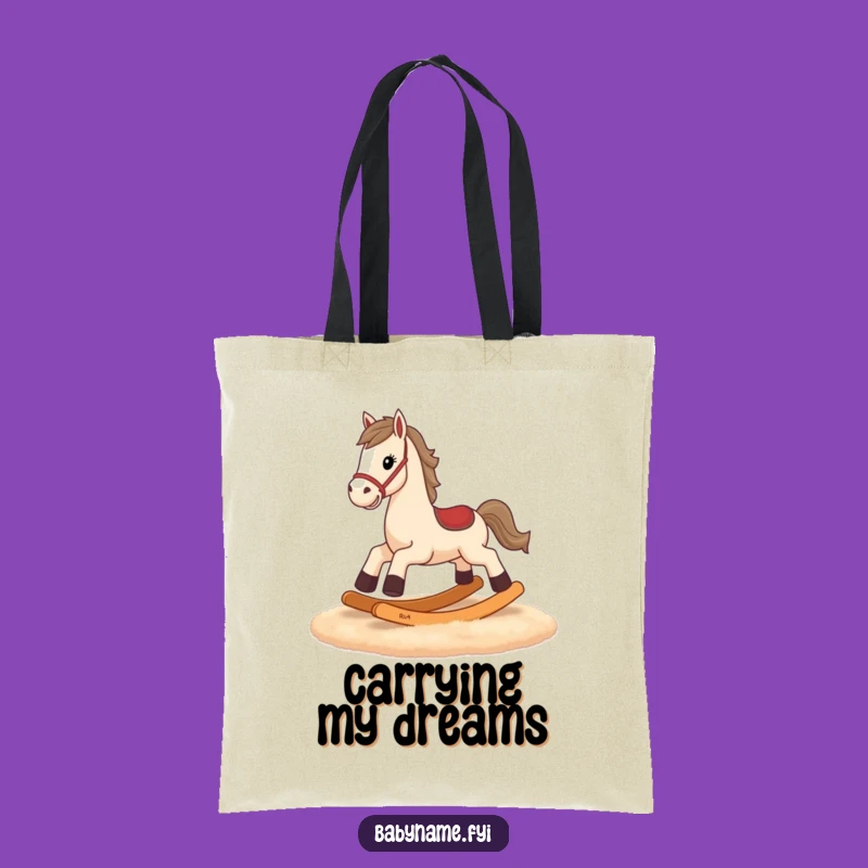 Funny Rocking Horse Tote Bag - Hilarious Tiny Legs Shopping Bag, Great Gift
