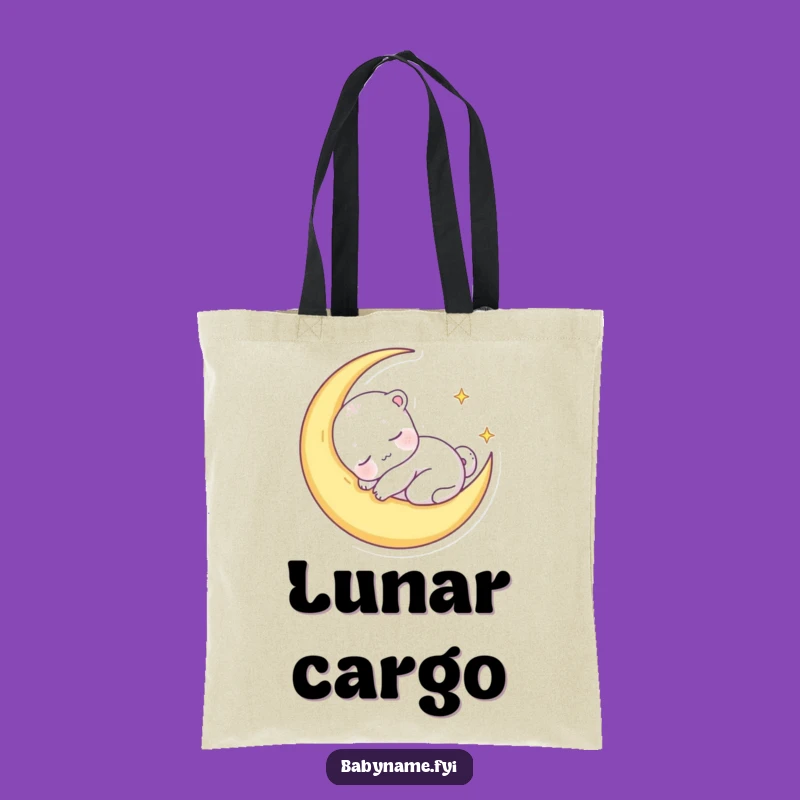 Funny Sleepy Animal Moon Tote Bag, Dreamy Carry-All for Relaxation