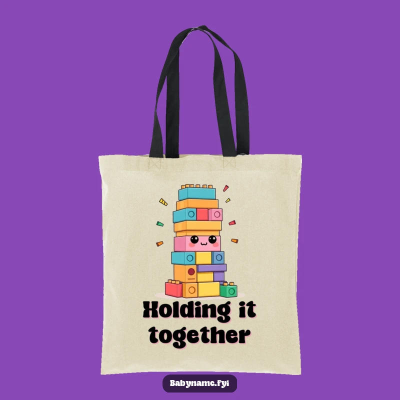 Funny Confused Blocks Tote Bag - Hilarious Self-Assembly Shopper, Great Gift