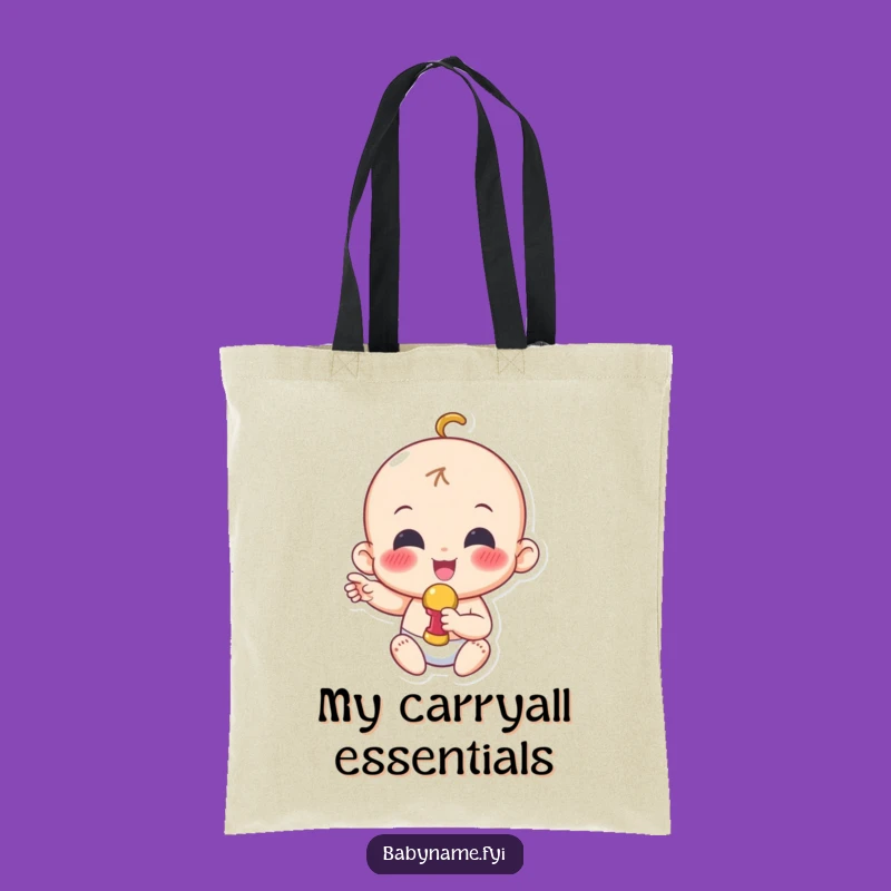 Funny Baby Rattle Tote Bag: Carry Your Fun Essentials with This Character