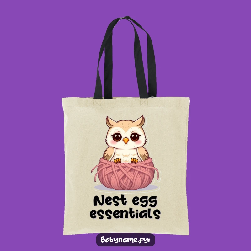Funny Baby Owl Tote Bag: Carry Joy from a Knitted Nest