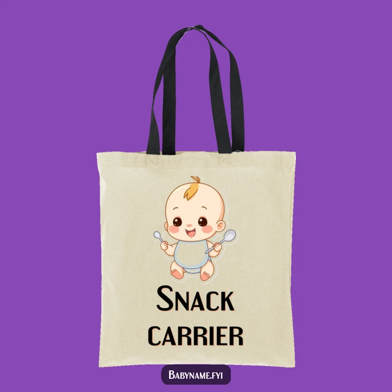 Funny Baby Bib Tote Bag: Little Eater Accessory, Great Humorous Gift