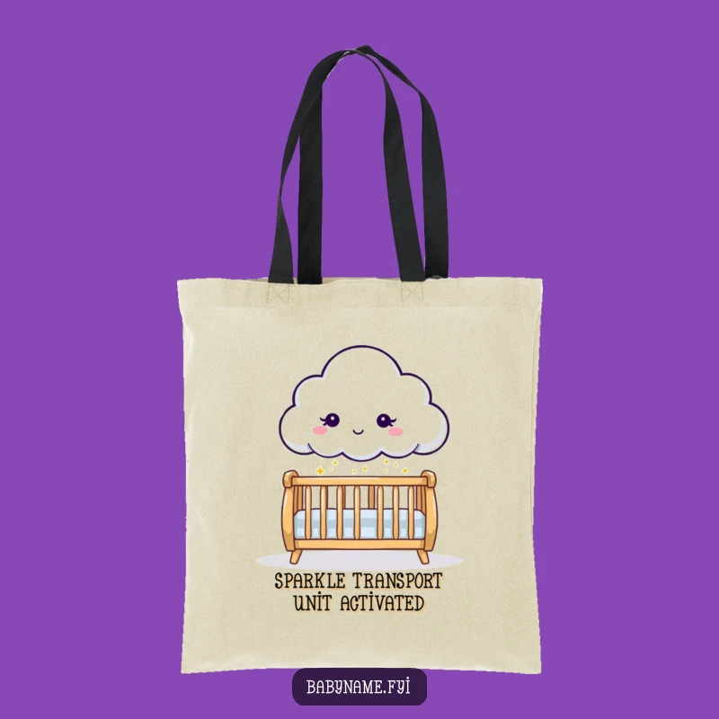 Funny Cloud Sprinkling Sparkles Tote Bag - Adorable Baby Shower Accessory