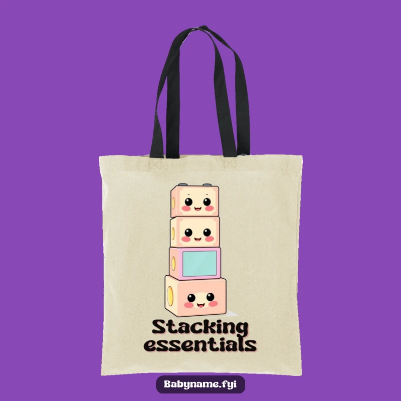 Funny Building Block Tote Bag: Cheerful & Strong, A Hilarious Carryall